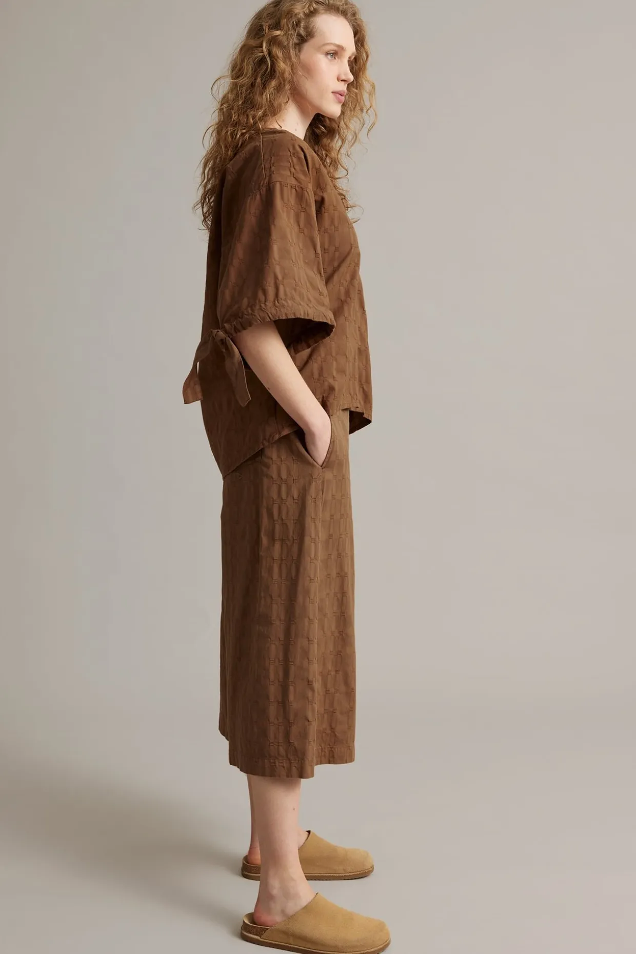 Culotte-malliset pull-on-housut | Ruskea | Naiset | Kappahl