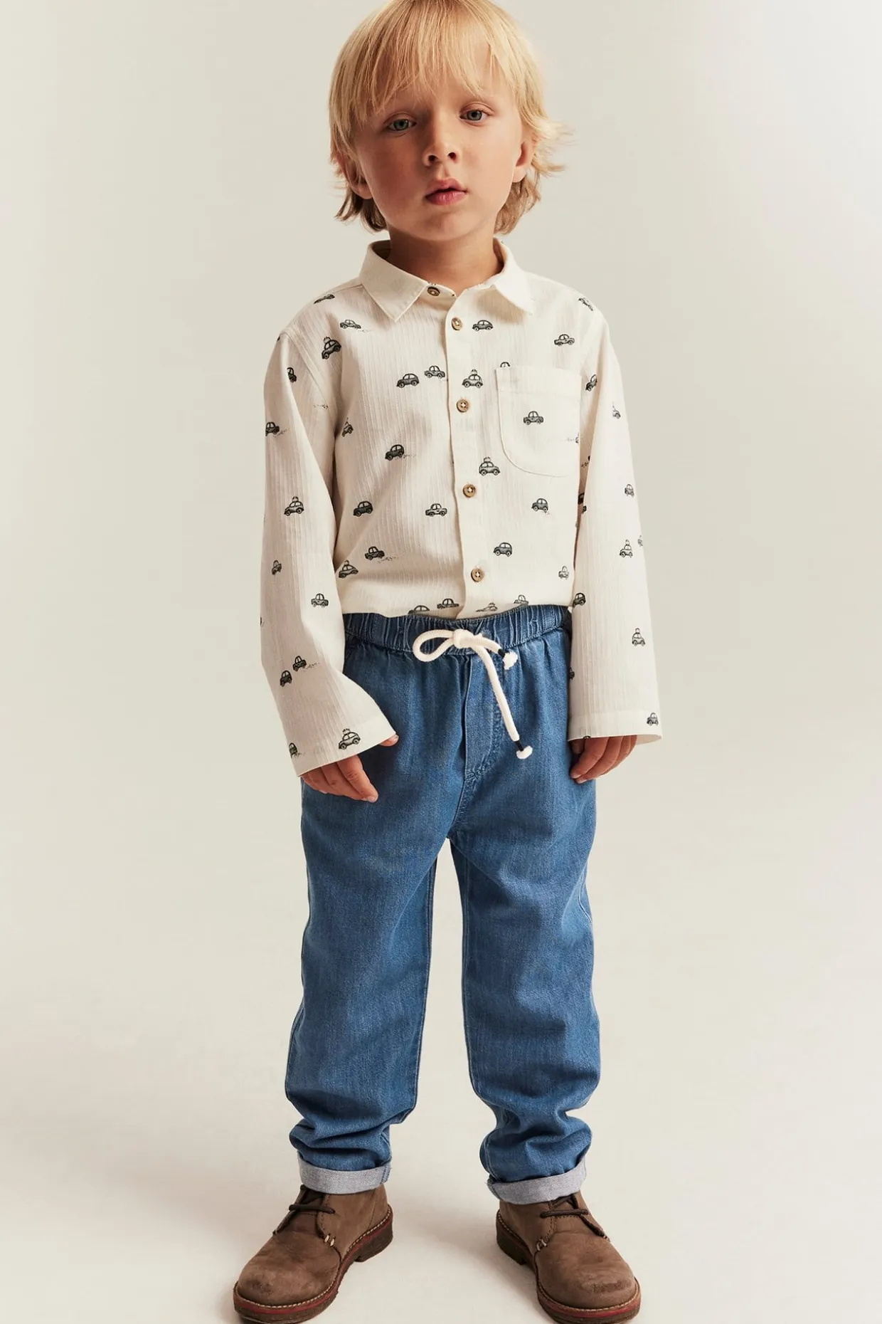 Denimhousut kiristysnyörillä | Denim | Lapset | Newbie