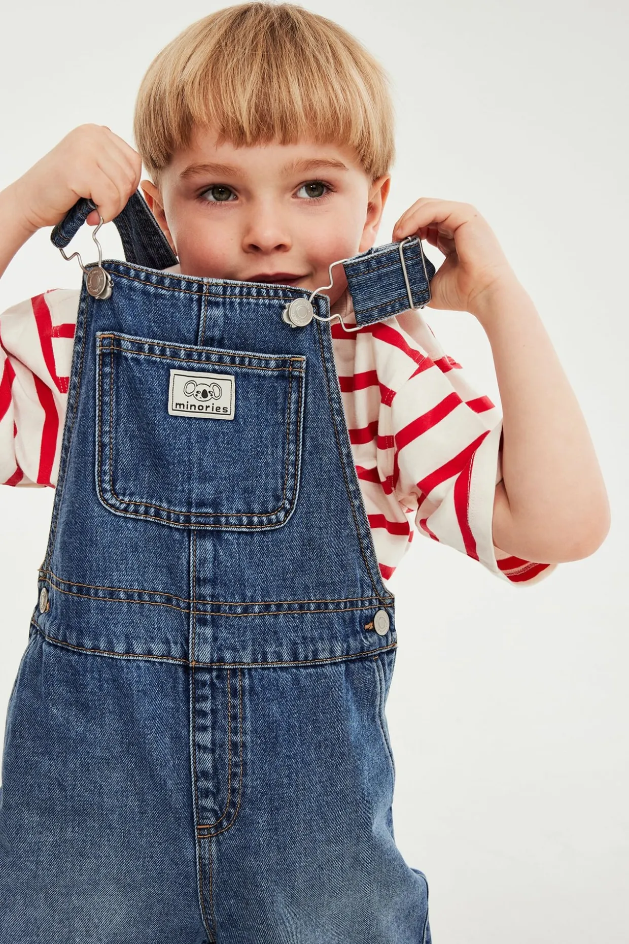 Denimiä olevat henkselishortsit | Denim | Lapset | Kappahl