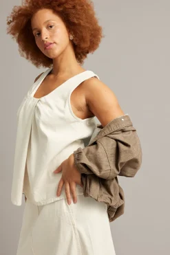 Denimtoppi | Beige | Naiset | Kappahl