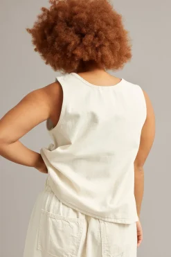 Denimtoppi | Beige | Naiset | Kappahl