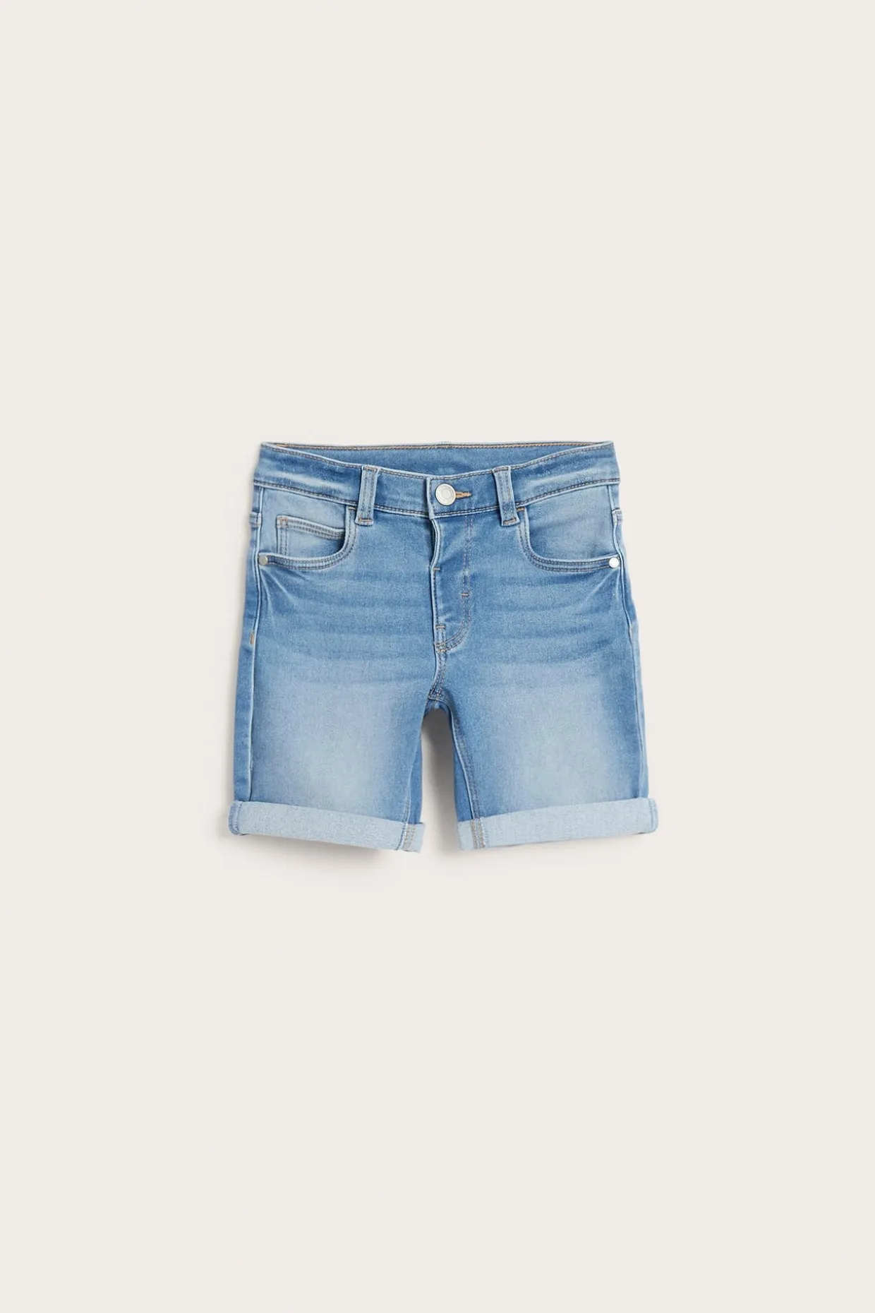 Denimtrikoota olevat farkkushortsit | Vaalea denim | Lapset | Kappahl