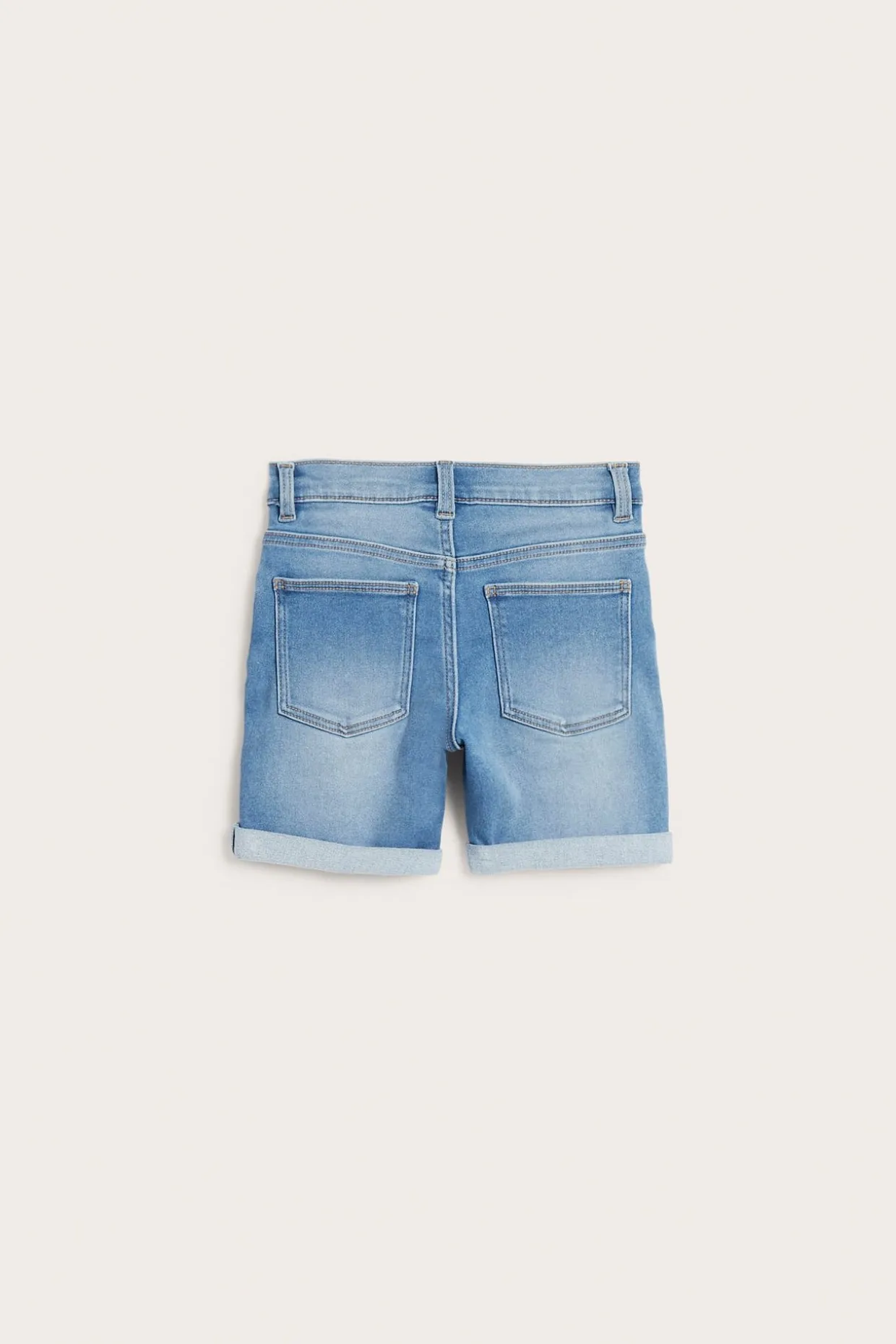 Denimtrikoota olevat farkkushortsit | Vaalea denim | Lapset | Kappahl