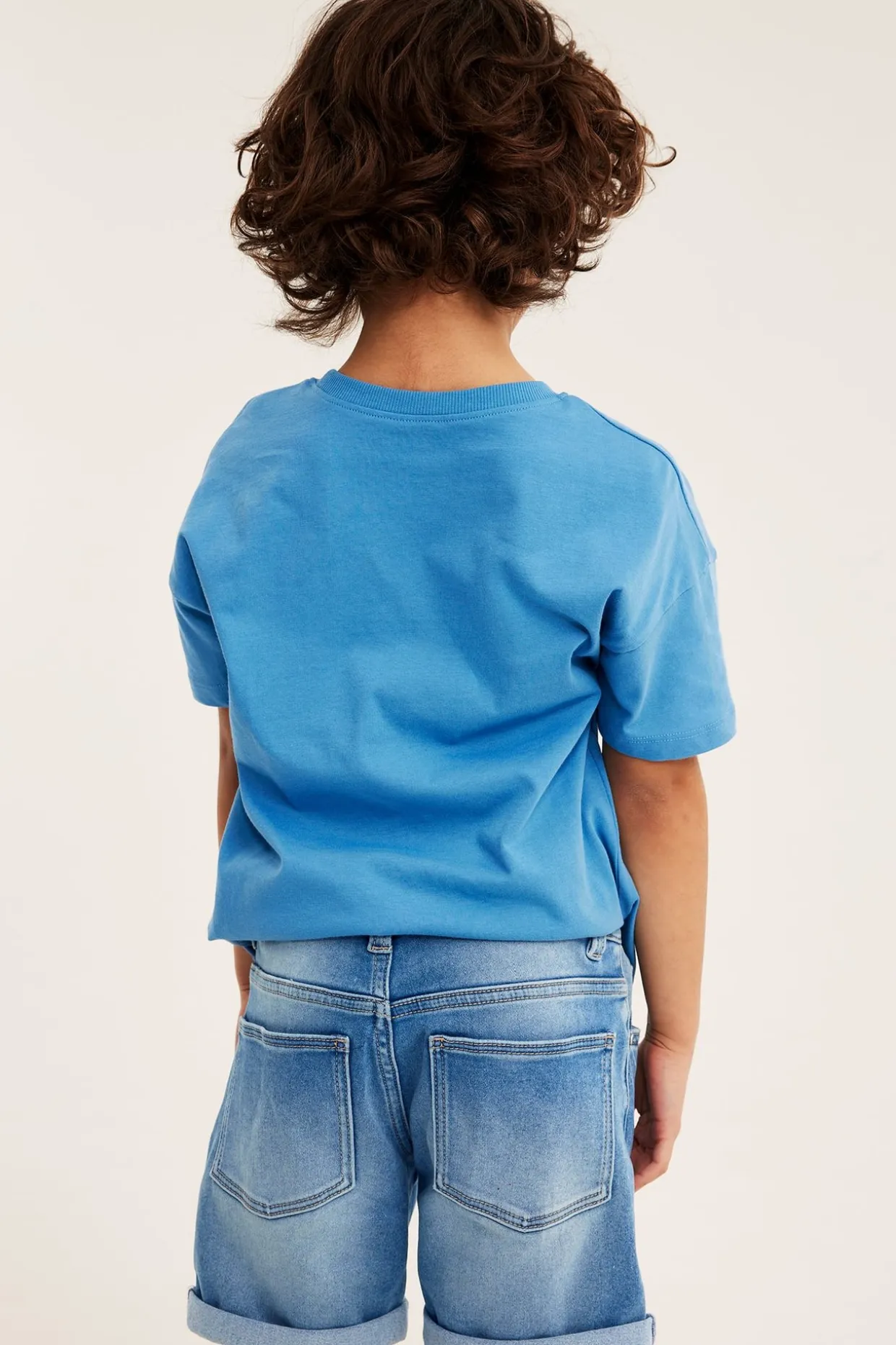 Denimtrikoota olevat farkkushortsit | Vaalea denim | Lapset | Kappahl