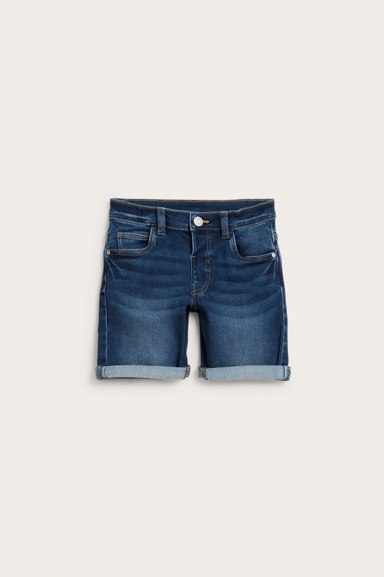 Denimtrikoota olevat farkkushortsit | Tumma denim | Lapset | Kappahl