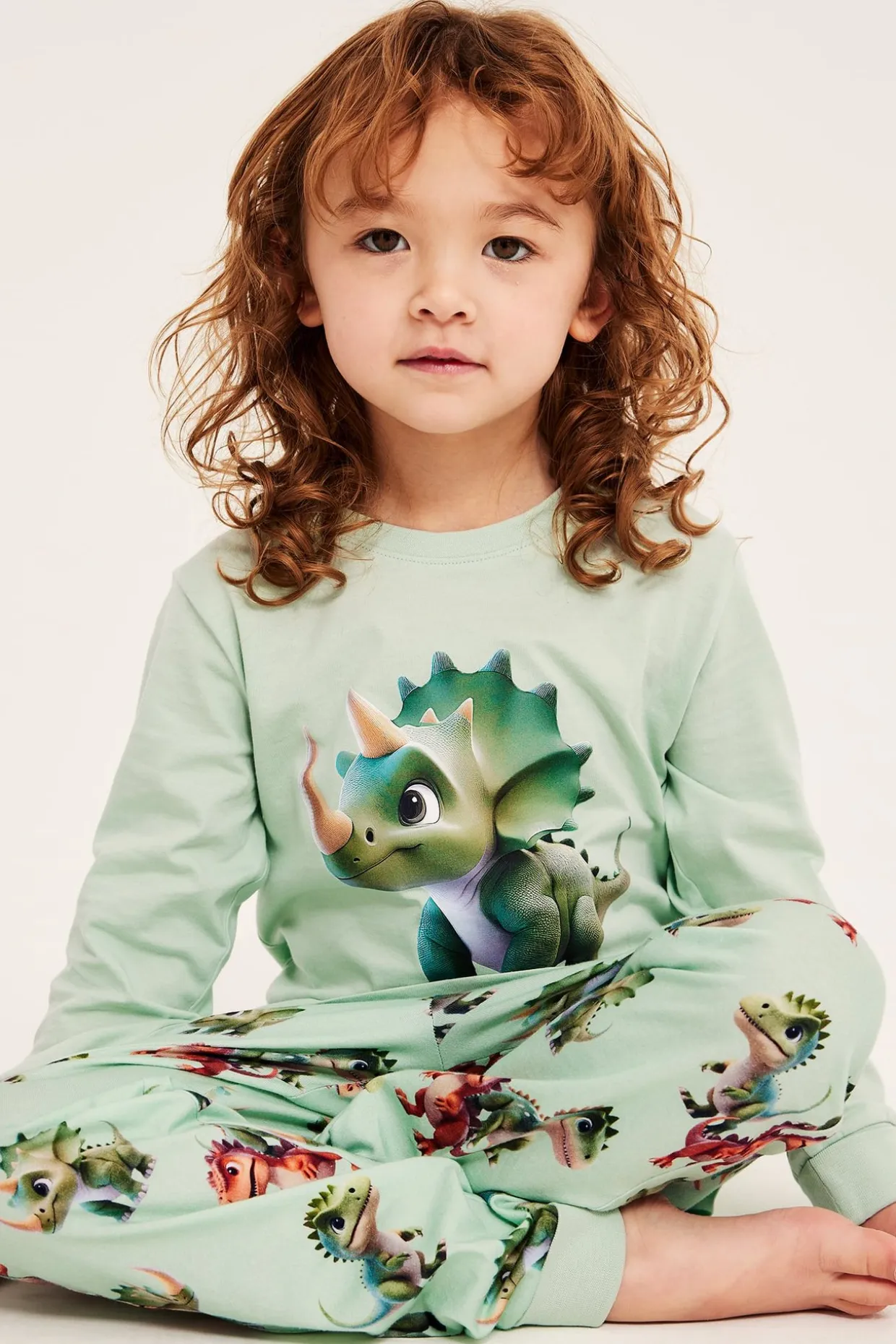 Dinosauruskuvioinen pyjama | Vihreä | Lapset | Kappahl