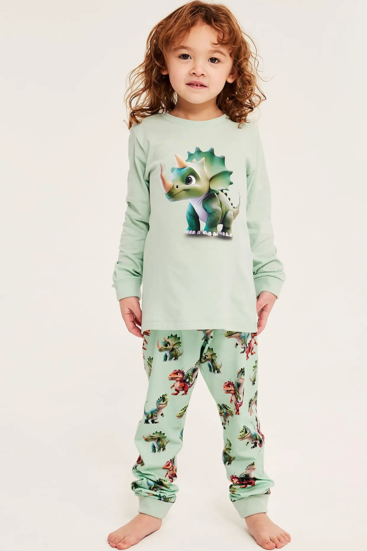 Dinosauruskuvioinen pyjama | Vihreä | Lapset | Kappahl