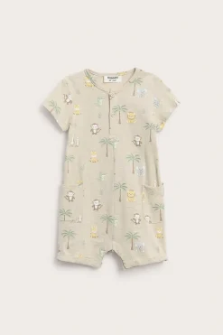 Eläinkuvioinen potkupuku | Beige | Vauvat | Kappahl