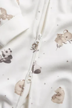 Eläinkuvioinen vauvojen pyjama | Luonnonvalkoinen | Vauvat | Newbie