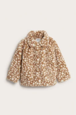 Eläinteemainen tekoturkistakki | Beige | Lapset | Kappahl
