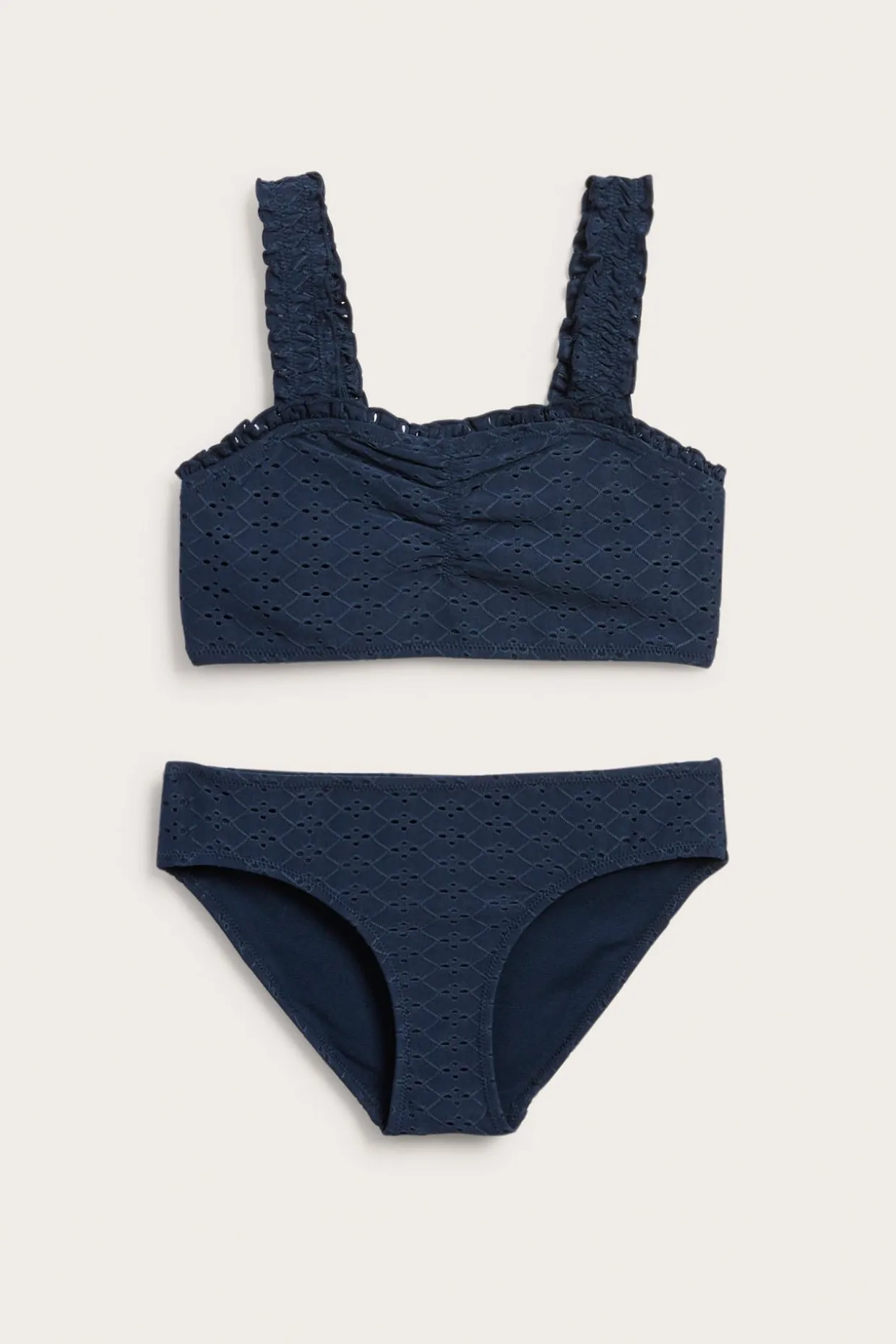 Englantilaisella kirjonnalla koristellut bikinit | Sininen | Lapset | Kappahl
