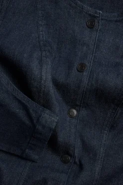 Farkkumekko, jossa on reilut hihat | Tumma denim | Naiset | Kappahl