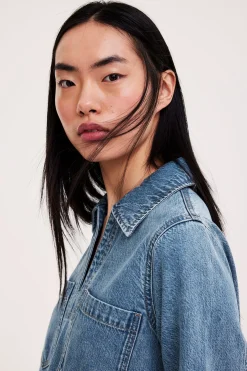Farkkumekko taskuilla | Denim | Naiset | Kappahl