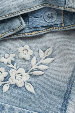 Farkkushortsit brodeerauksella | Vaalea denim | Lapset | Kappahl