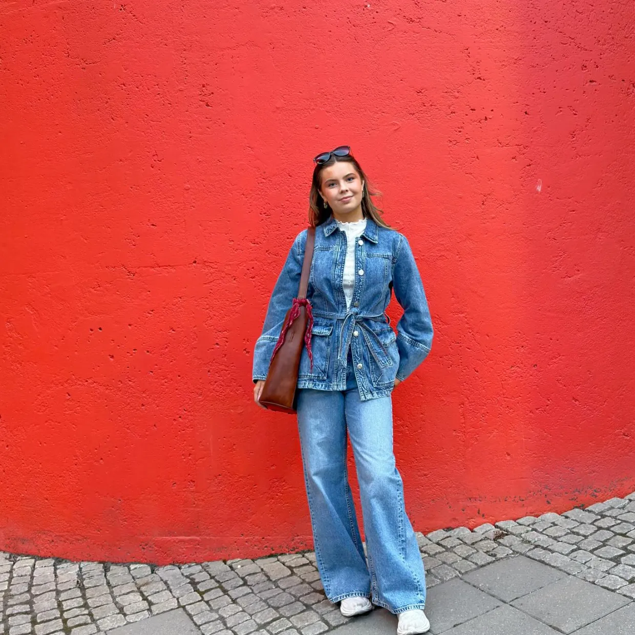 Farkkutakki vyöllä | Denim | Naiset | Kappahl