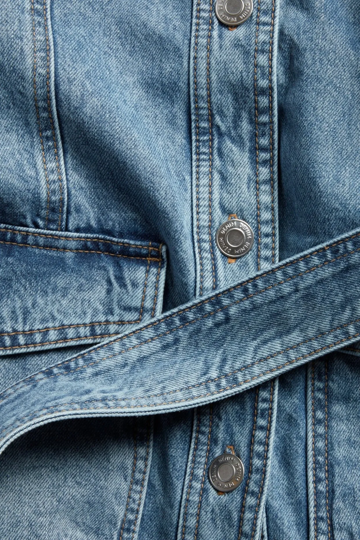 Farkkutakki vyöllä | Denim | Naiset | Kappahl