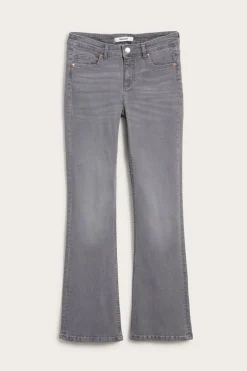 Flare jeans low waist | Hopeanharmaa | Naiset | Kappahl