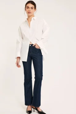 Flare jeans low waist | Tumma denim | Naiset | Kappahl