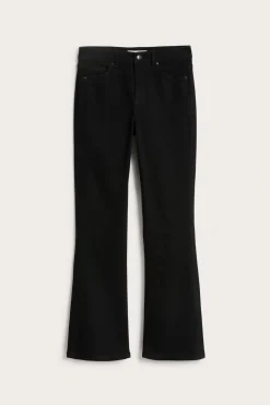 Flare jeans regular waist | Musta denim | Naiset | Kappahl