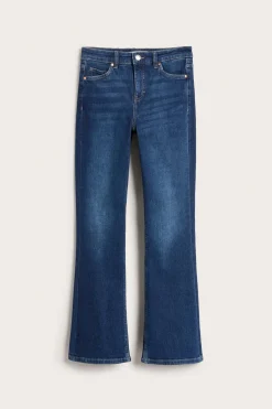 Flare jeans regular waist | Tumma denim | Naiset | Kappahl