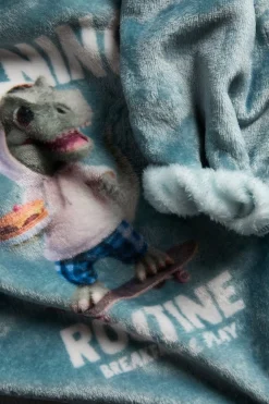 Fleecehuppari, jossa on krokotiilikuvio | Tummanturkoosi | Lapset | Kappahl