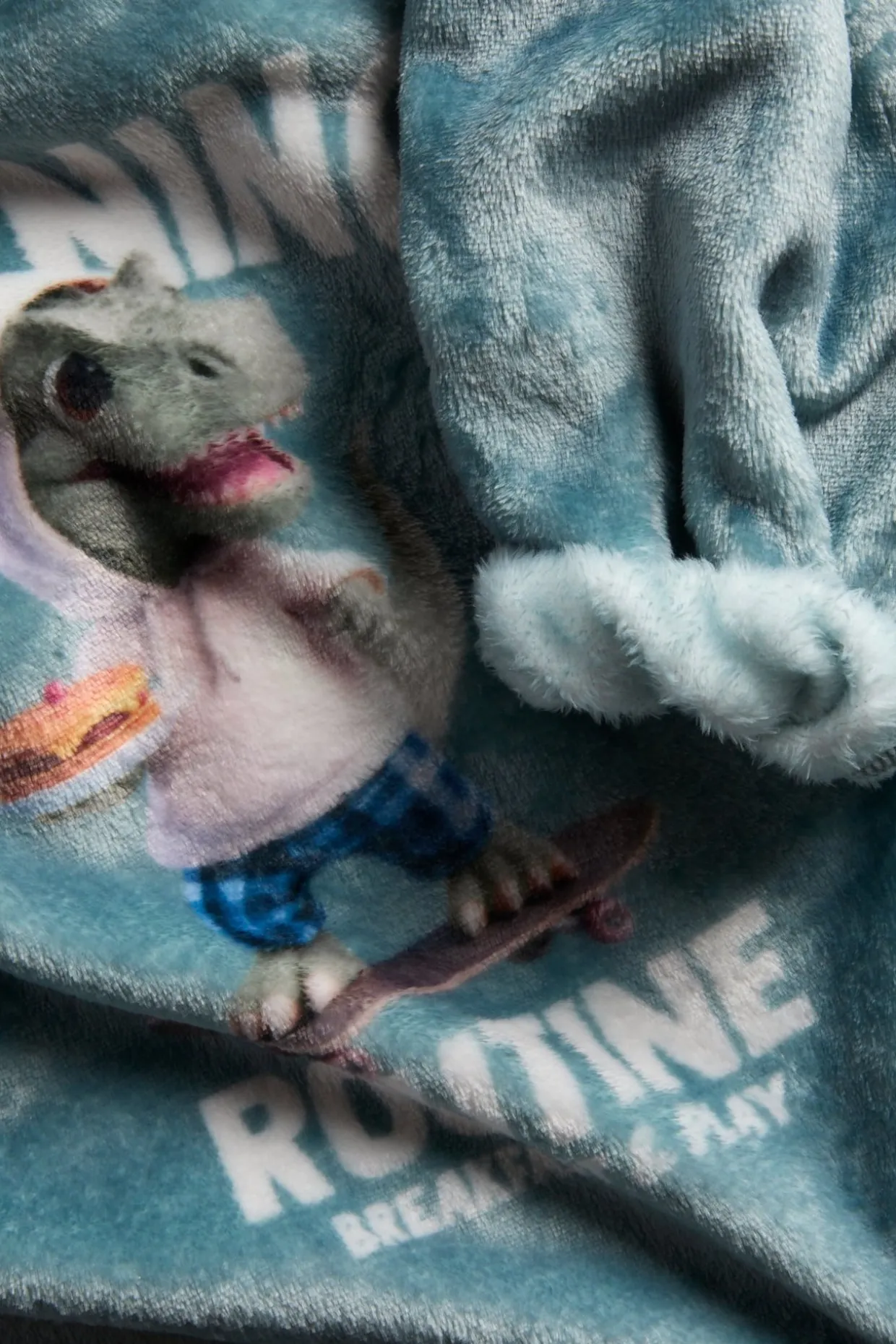 Fleecehuppari, jossa on krokotiilikuvio | Tummanturkoosi | Lapset | Kappahl