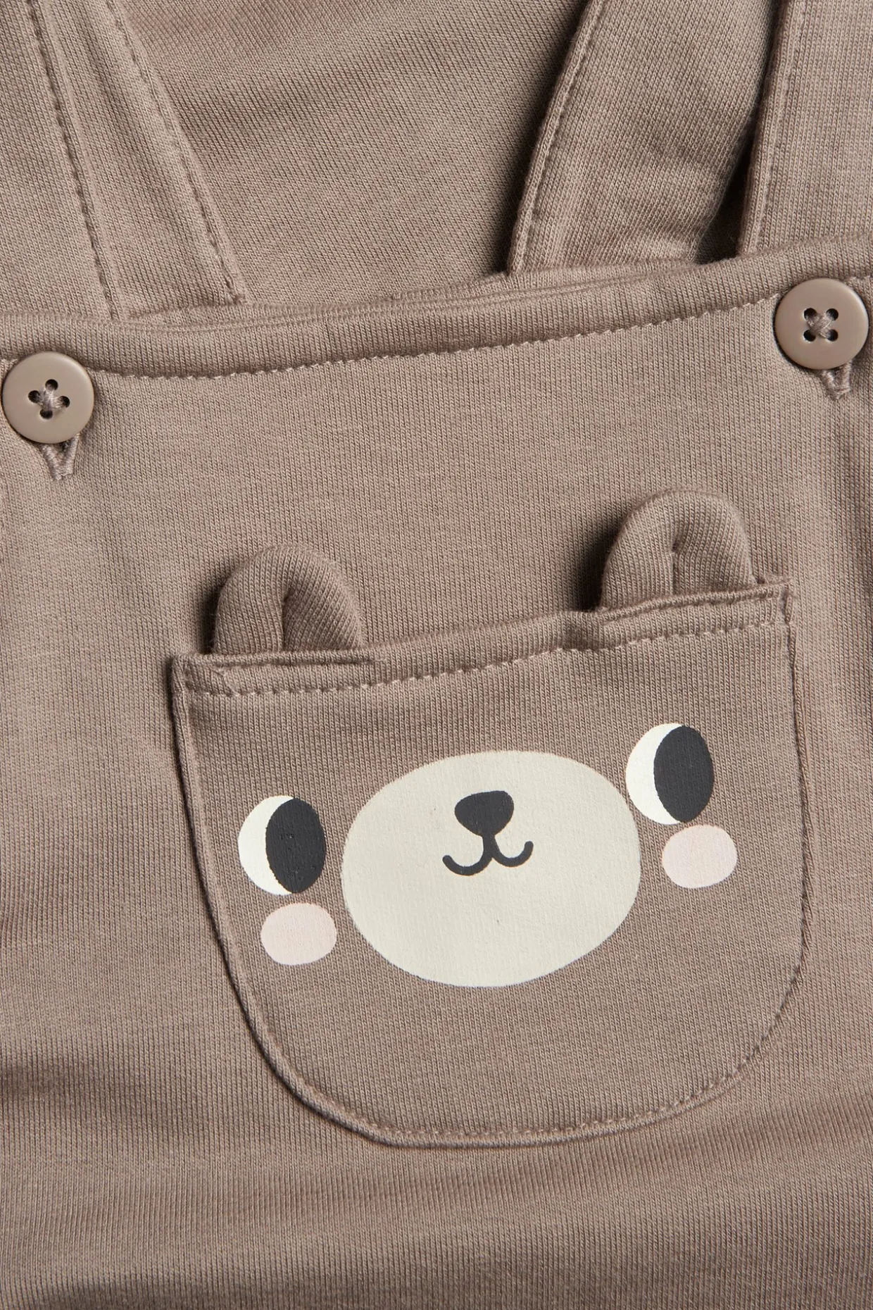 Henkselihousut, joissa on nallekuvio etutaskussa | Beige | Vauvat | Kappahl