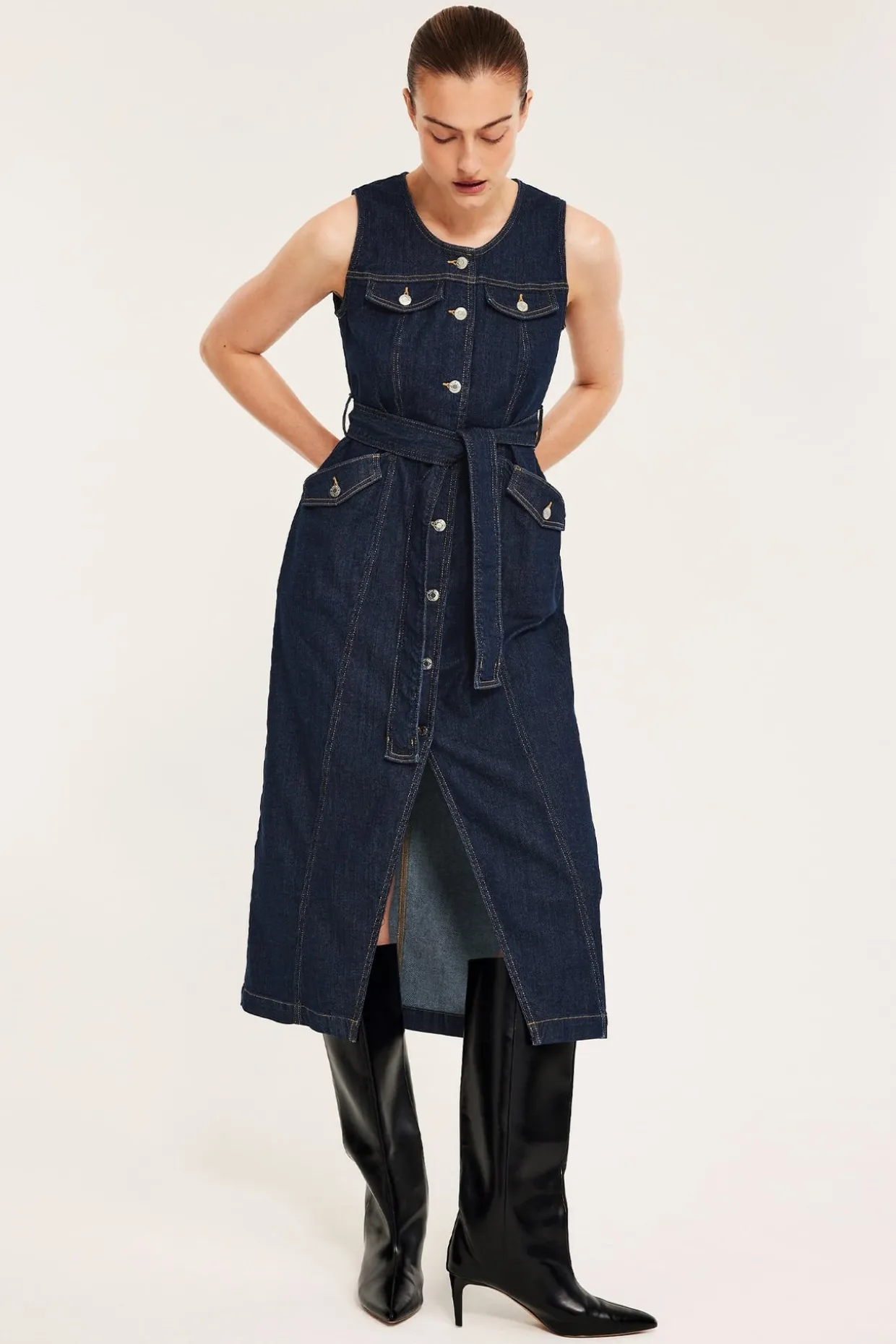 Hihaton farkkumekko | Tumma denim | Naiset | Kappahl