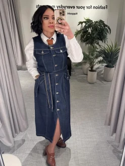 Hihaton farkkumekko | Tumma denim | Naiset | Kappahl