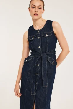 Hihaton farkkumekko | Tumma denim | Naiset | Kappahl