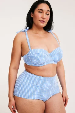 Hipstermallinen ruudullinen bikinialaosa | Sininen | Naiset | Kappahl