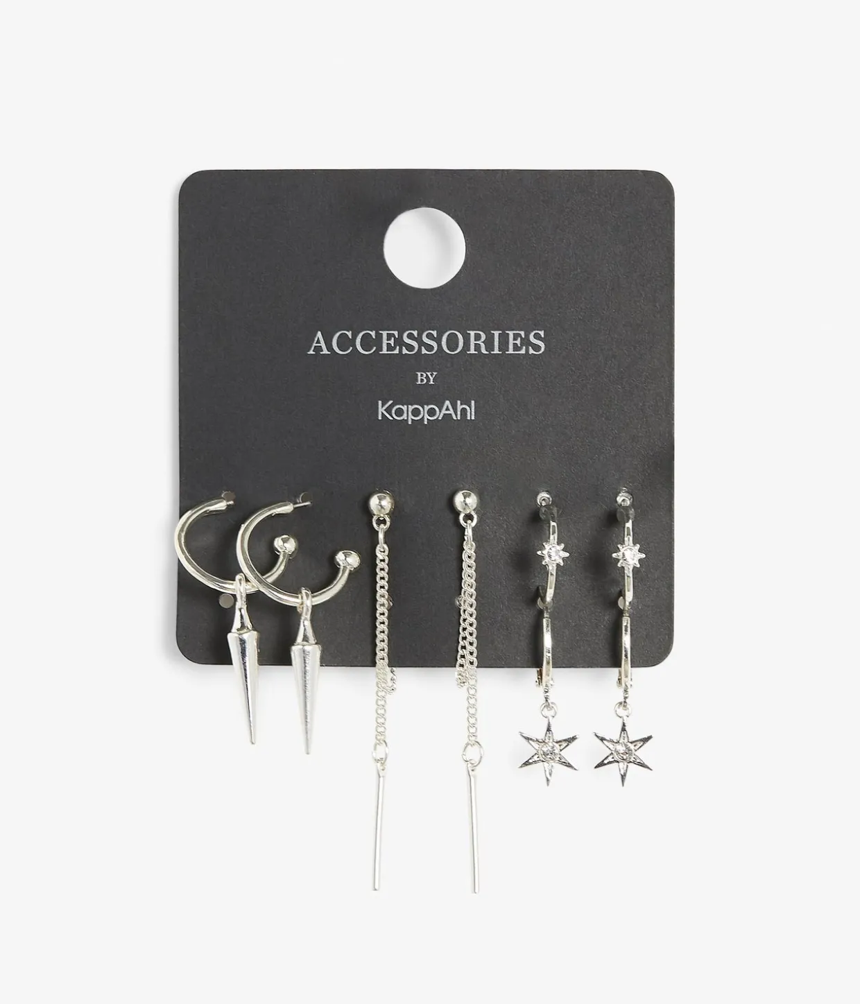 Hopeanväriset korvakorut 4-pack | Hopea | Naiset | Kappahl