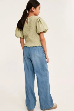 Housut pehmeästä denimistä | Vaalea denim | Lapset | Kappahl