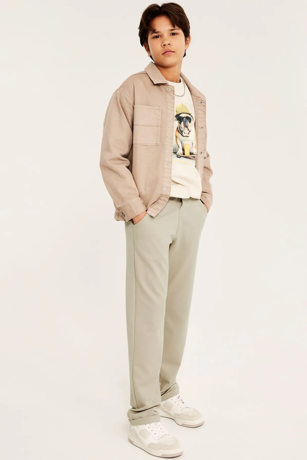 Huolitellut housut | Beige | Lapset | Kappahl