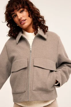 Huopatakki | Meleerattu beige | Naiset | Kappahl