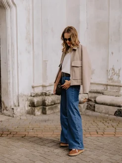 Huopatakki | Meleerattu beige | Naiset | Kappahl