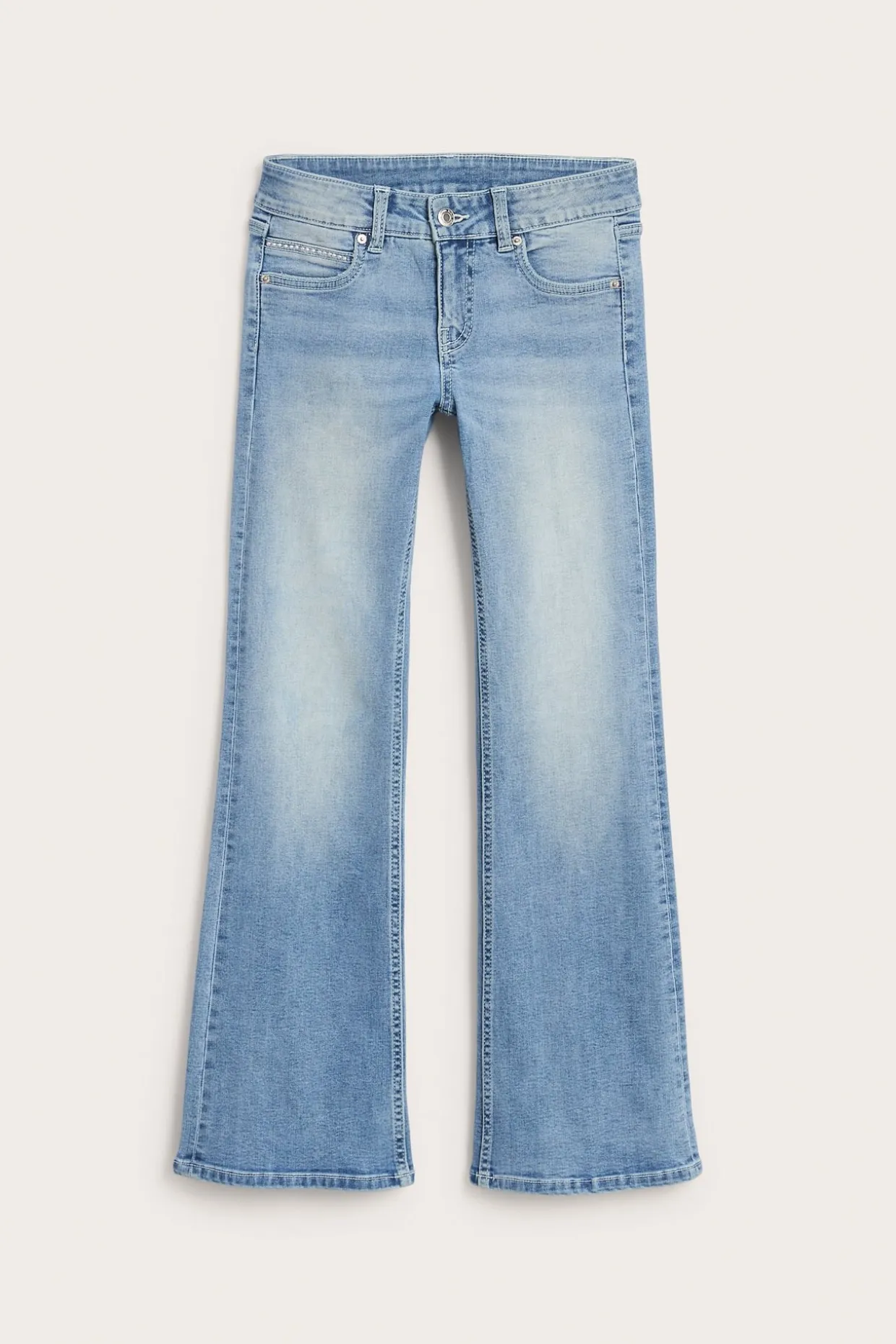 Jeans bootcut low waist | Vaalea denim | Lapset | Kappahl