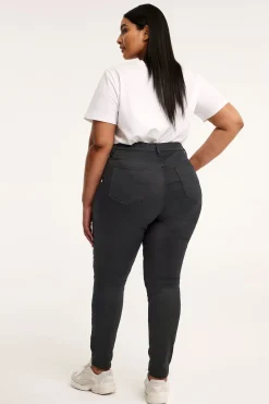 Jeggings mid waist | Musta | Naiset | Kappahl
