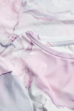 Jerseykangasta oleva marmorikuvioinen treenipaita | Luonnonvalkoinen | Lapset | Kappahl