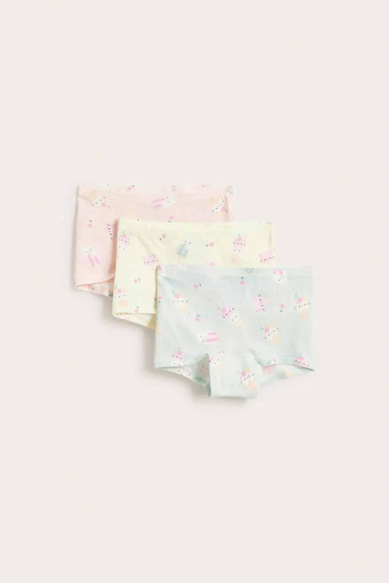 Jäätelökuvioiset bokserit, 3-pack | Vaaleankeltainen | Lapset | Kappahl