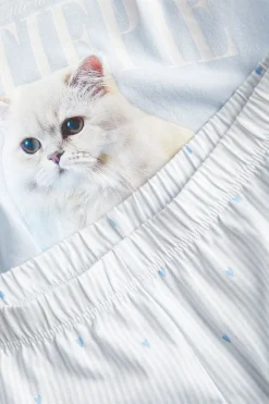 Kaksiosainen puuvillapyjama | Sininen | Lapset | Kappahl