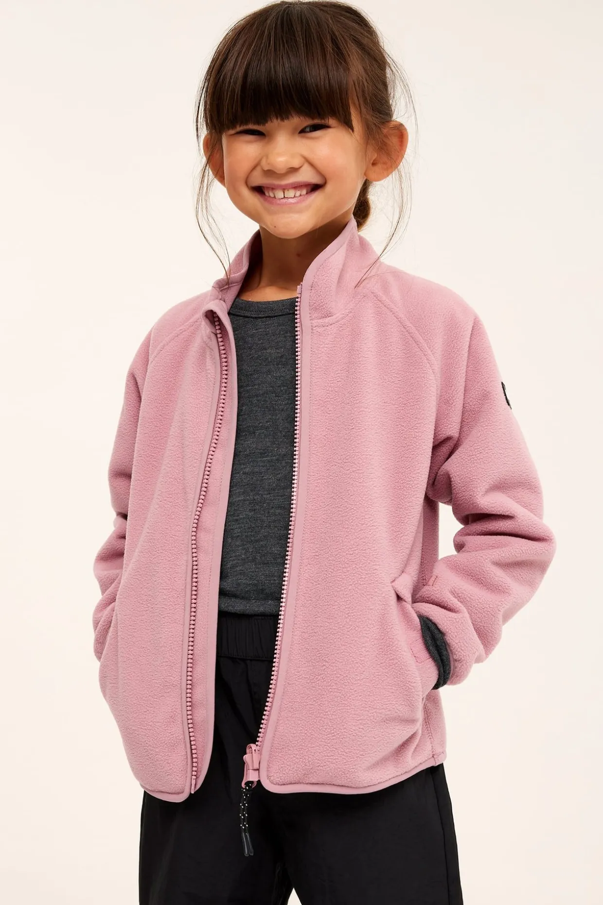 Kaxs-fleecetuulitakki zip-in/zip-off | Pinkki | Lapset | Kappahl