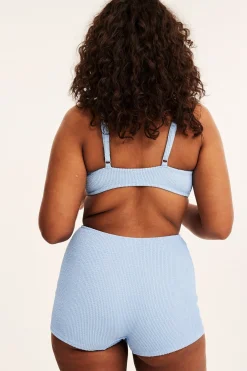 Korkeavyötäröiset bikinishortsit | Vaaleansininen | Naiset | Kappahl