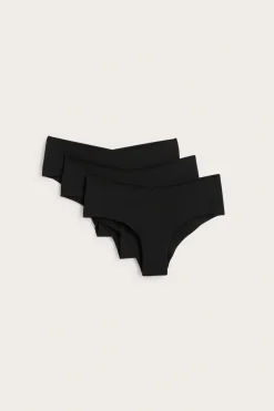 3 kpl:n pakkaus cheeky-mallisia puuvillasekoitepikkuhousuja | Musta | Naiset | Kappahl
