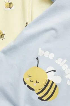 2 kpl:n pakkaus lyhythihaisia pyjamia | Vaaleankeltainen | Vauvat | Kappahl