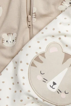 2 kpl:n pakkaus lyhythihaisia pyjamia | Beige | Vauvat | Kappahl