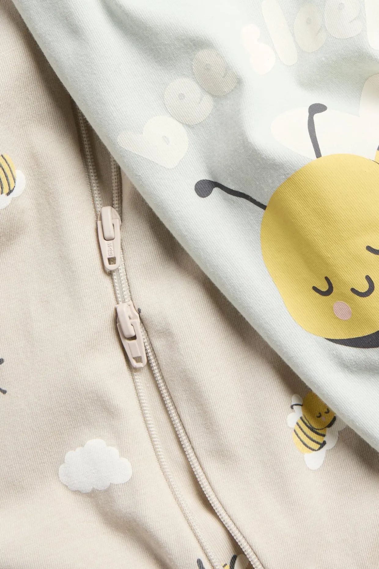 2 kpl pyjamia mehiläiskuviolla | Beige | Vauvat | Kappahl