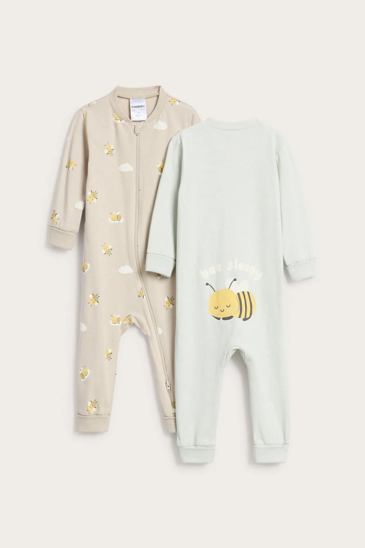 2 kpl pyjamia mehiläiskuviolla | Beige | Vauvat | Kappahl