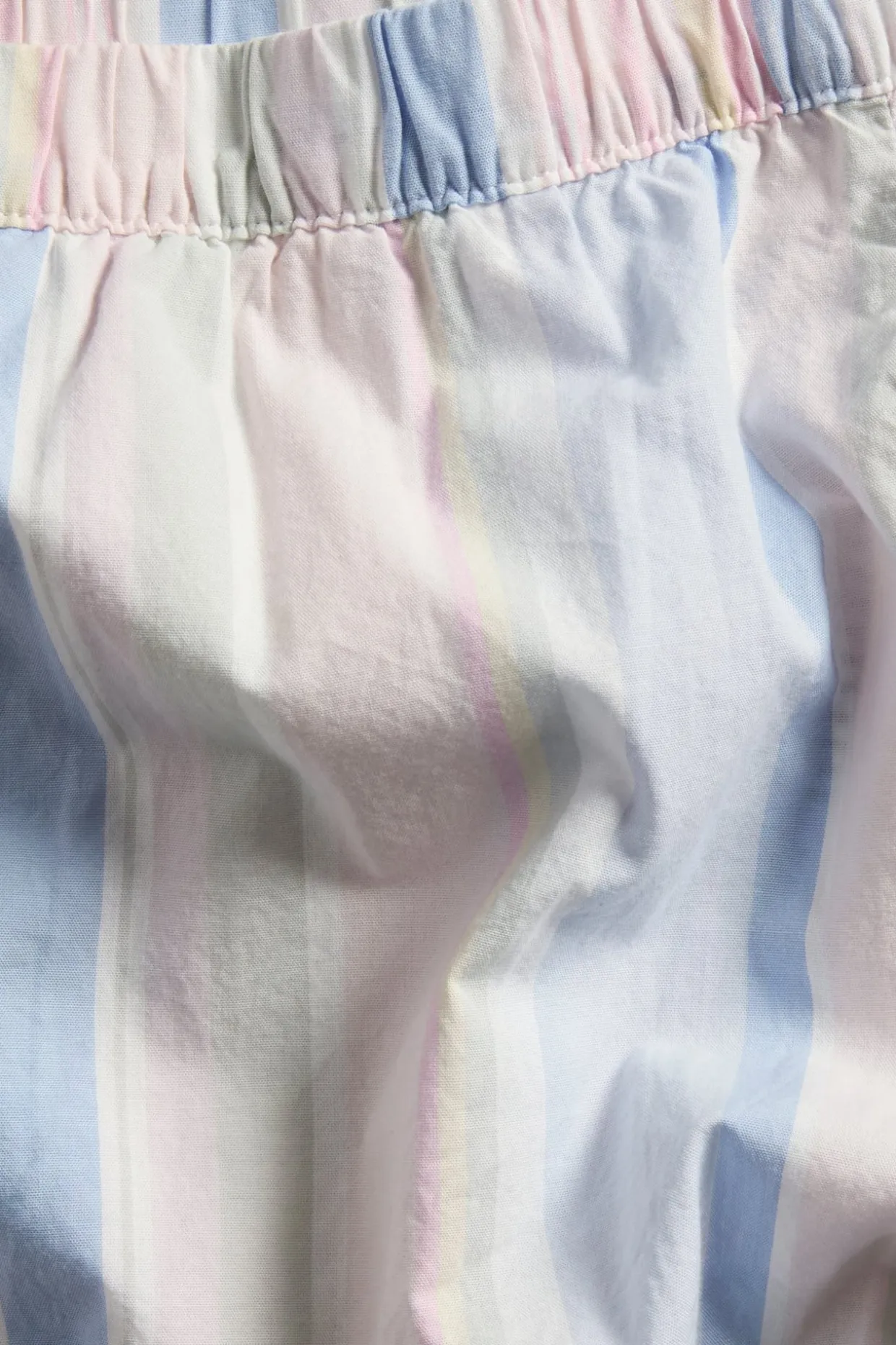 Kudottua puuvillaa olevat pyjamashortsit