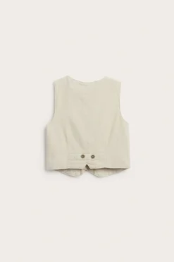Kudottu liivi, jossa on taskut | Beige | Lapset | Newbie